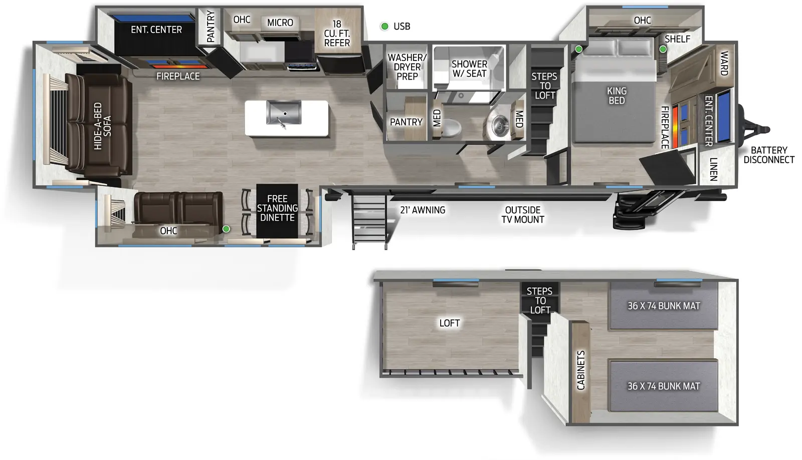 Timberwolf 39DL Floorplan